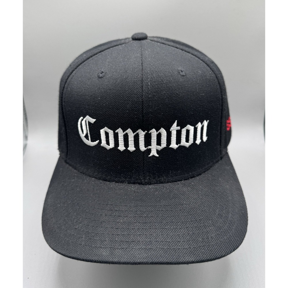Compton SSUR+ Snapback Hat Black OS Adjustable Embroidered The Classics Yupoong